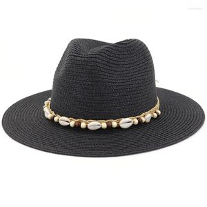 Beretti HT3623 2023 Cappello da sole estivo Uomini perle per perle di ganna maschio fedoras jazz panama wide brim floppy beach berp