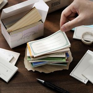 Fogli Retro Minimal Ins Style Border Memo Pad Set Journaling Message Note Office School Stationery Supplies