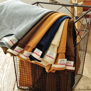 Magliette da uomo Saucezhan Tops Tees Tshirt Summer Short Sleeve 5 colori Pure Cotton Anformation Doublewoven fabric 340g 230422