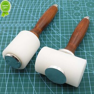 Yeni qjh Profesyonel Deri Carve Hammer Naylon Hammers Mallet Ahşap Tutar Deri Delme Yumruk Baskı Perküsyonu DIY Aracı