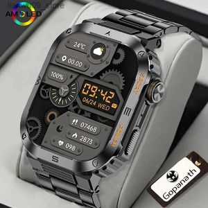 Wristwatches Rugged And Durable Military Smart Watch Ip68 Waterproof 2.01 '' HD Display Bluetooth Voice Smart Watch For Android IOS XIAOMIQ231123