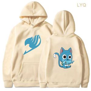 Herren Hoodies Sweatshirts 2021 Japanische Anime Manga Fairy Tail Grafik Kawaii Paar Frauen Männer Mode Pullover Lustige Cartoon Kleidung 2DPD