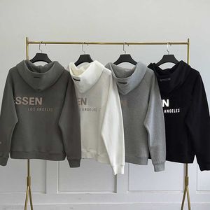 Essentialhoodies återspeglar brev tryckt zip up mode hoodie sweatshirt kvinnliga mäns hoodies sportrock pullover gotisk långärmad överdimensionerad designer hoodie