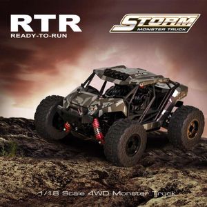 Новейший 4WD RC Car 1 18 2.4G RC Cars Truck Высокоскоростной пульт дистанционного управления Внедорожный альпинистский автомобиль Подарок Электронная игрушка для детей Мальчик