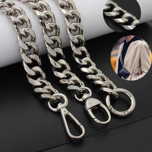 Evening Bags Silver 19mm Thick Aluminum Chain Light Weight Strap Bag Parts DIY Handles Easy Matching Accessory Handbag Straps 231123
