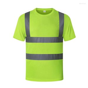 Yarış ceketleri kısa kollu güvenlik yüksek görünürlük giyim şantiyesi yansıtıcı bisiklet gömlek