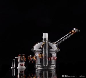 Новейшие курительные трубки Cheech Recycle Cyclone Dabs Pipes Starbuck Cup Маленькие ножки и логотип Черепаховые стеклянные трубки для воды Барботер Испаритель5828491