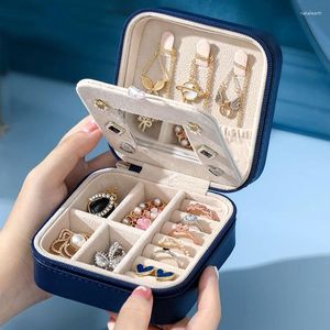 Jewelry Pouches Jewellery Organizer With Mirror Mini Portable Travel Earring Ring Bag Storage Display Women'S Box