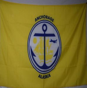 Флаг Анкориджа Аляски, 3 х 5 футов, полиэстеровый баннер, летающий 150, 90 см, флаг на заказ, садовый декор5335264