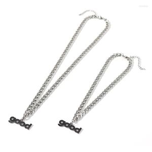 Correntes Chain Chain Stainless Aço Chain Colares para homens homens longos colar de hip hop no pescoço Acessórios de jóias de moda do pescoço Presente do presente