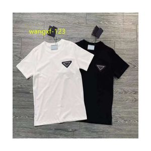 Hot selling wholesale women clothing letter classic luxury men's t-shirt triangle designer clothes famous brands women shirts