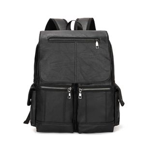 Neue PU-Leder Rucksack Herren Mode College Student Schultasche Freizeit Computertasche 230411