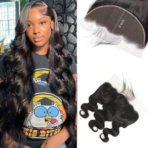 13x6 Straight Lace Frontal REAL Swiss Lace Pre Plucked Ear to Ear Lace Frontal Closure With Baby Hair Brazilian Virgin Human Hair 13 by 6 Frontal One Donor Bella Hair 12A