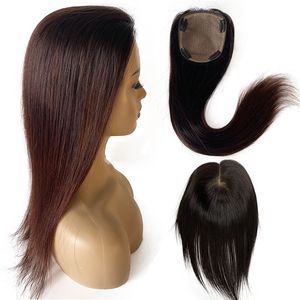 14 tum europeiska jungfruliga mänskliga hårstycken 120% densitet 5x5 Silk Topper stängning för svart kvinna