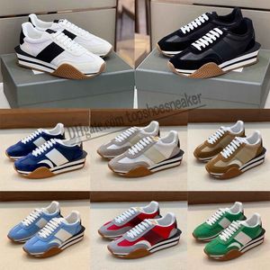 London Luxury James Men Tom Sneaker Buty Ford Stripe Suede skórzana nylonowa deskorolka spaceruj lekka gruba gumowa podeszła koronkowa trener UE38-45