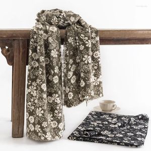 Sciarpe Sciarpa invernale stampata Piccola margherita in cashmere Scialle pastorale caldo da donna