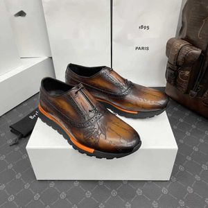 Nyaste ankomst Mens Designer äkta läderbrev loafers skor ~ Nya toppar herr designer loafers skor eu storlek 39-46