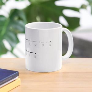 Tazze Codice Morse Tazza da caffè Bicchieri freddi e termici Tazze in ceramica Regali personalizzati