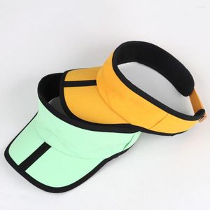 Ball Caps Chic Foldable Empty Top Summer Hats Lady Jogging Fasten Tape Space-saving