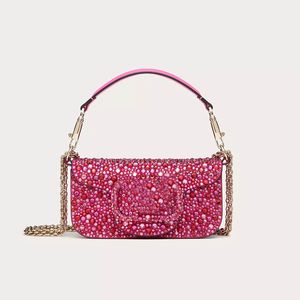 Rhinestone mini torba przesuwana torba łańcuchowa Kobiet Designer luksusowa torba na ramię diamenty obiadowe torba torba torebka torba bagietka