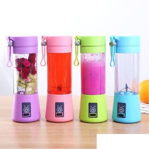 Manual Juicers 380Ml Portable Blender Electric Juicer Usb Charging Smoothie Mini Juice Maker Cup Home Mixer Food Processor Drop Delive Dhqhp