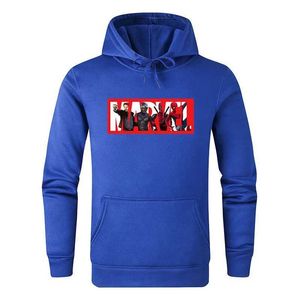 Men's Hoodies Sweatshirts 2023 Autumn/Winter Brand Sweater Loose Relaxed Comfortable Hoodie Anime Colorful Print Fleece Coat G8L5