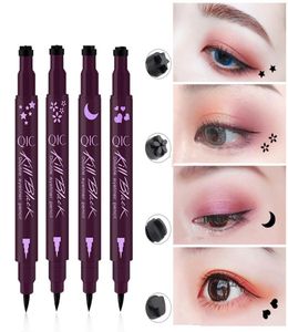 Stamp Eyes Liner Liquid Make Up Pencil Waterproof Black Doubleended Makeup Stamps Eyeliner Pencil 4styles RRA18275914162