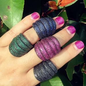 Серьги для ожерелья наборы Missvikki Luxury 5 Colors Vintage Big Wide Ring Jewelry для свадебной свадьбы Высококачественный розовый хрустальный стиль Дубая 2023