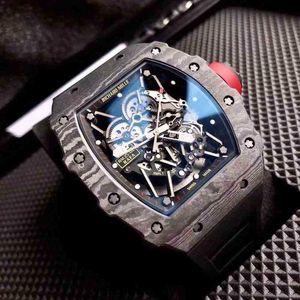 Mill Watch for Richa Mens Mechaniczne zegarki RM35-02 Szwajcarski automatyczny ruch mechaniczny Sapphire Mirror Importowany gumowy pasek Szwajcarski