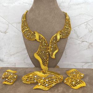 Kolye Küpe Seti 24K Beyaz Renkli Taş Etiyopya/Eritre/Habesha Chokers Sarı Set Mücevher Dubai Küpe/Kolye Suudi Arabistan Kadınları