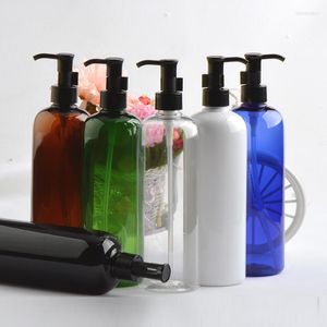 Aufbewahrungsflaschen 15 Stück 500 ml leere runde Schulter-Make-up-Entfernungs-Öl-Pumpflasche Hand-Körper-Lotion-Shampoo-Duschgel-Kosmetik-Verpackung