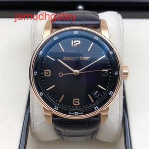 AP Swiss Luxury Watch Code 1159シリーズ41mm直径自動メカニカルファッションカジュアルメンズスイスウォッチ時計時計15210OR A616CR01スモークパープルシングルTA