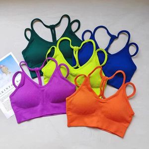 Yoga Outfits Women's breathable sports bra shockproof fitness top gym cut top bra push up sports bra gym exercise top seamless yoga bra 231122