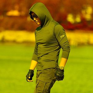 Erkek Hoodies Sweatshirts Muscle Adam Fitness Hoodie Man Sonbahar İnce Fit Dış Mekan Eğitim Sporları Hoodiemen