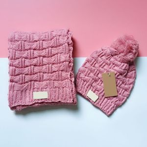 Conjunto de dos piezas de gorro y bufanda UG, conjunto nuevo de dos piezas de punto cálido para otoño e invierno