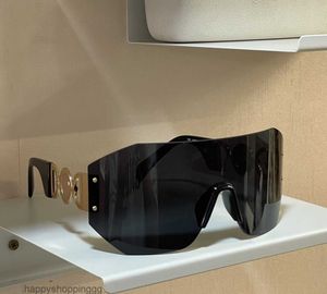 Avvolgimento oversize per donna uomo nero grigio occhiali senza montatura occhiali da sole firmati Sunnies UV400 occhiali con scatola