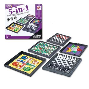 Schachspiele 5 in 1 Schachfiguren Dame Magnetisches Brettspiel Fliegendes klassisches Flugpuzzle-Set Lernspielzeug für Freund Kinder Geschenk 231123