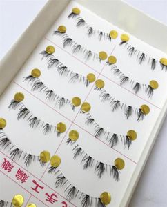 Whole 10 pairs handmade lower under bottom false eyelashes make up fake eye lashes extension cosmetic beauty tools 047228y7989376