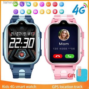 Zegarek Nowe dla Xiaomi Mijia Kids Smart Watch Video Call SIM GPS Tracker SOS Monitor dźwięk Bransoletka Waterproof Waterproof Baby Children SmartwatchQ231123