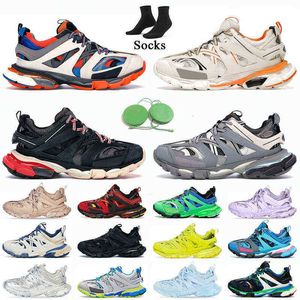 Parça 3 Spor ayakkabı moda tasarımcısı kadınlar Erkek Ayakkabı Üçlü S 3.0 Beyaz Siyah Gri GE Çorap İzli Koşucular Platform Spor Sneaker