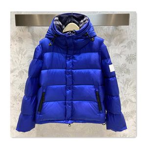 Inverno feminino jaqueta feminina designer jaqueta moda clássico de alta qualidade casual versátil destacável tanque superior casaco quente ao ar livre azul solto mulheres parkas