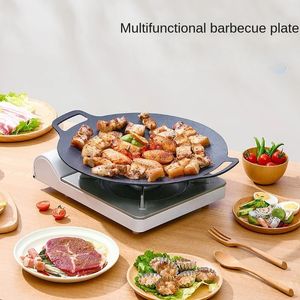 BBQ Tools Accessories Outdoor Plate Stone Nonstick Frying Meat Grill Pan Portable Induction Cooker Gas Universal 231122