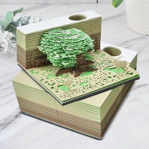 Tree House Memo Pad Kawaii Notepad Sheets Block Söt 260 3D X8B7