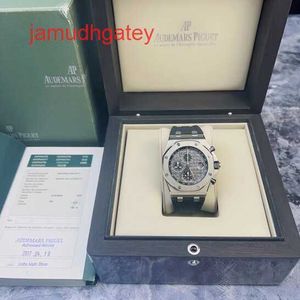 Ap Swiss Luxury Watch Royal Oak Offshore 26470st Elephant Grey Прецизионная сталь Материал Функция синхронизации Автоматические механические мужские часы 42 мм Полный комплект 17 Гарантия