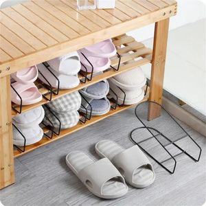 New Iron Double Layered Black Shoe Rack Storage Shoe Organizer Placing Shoes Shoe Rack Shoe Hanger Saving Space