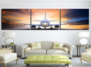 3 peças arte em tela avião decolar avião pintura em tela cartazes e impressões decoração fotos de parede pintura 5614691