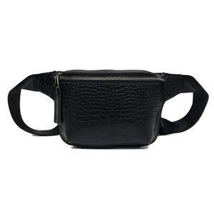 Waist Bags Casual Waist Bag for Women Alligator Leather Fanny Pack Phone Pouch Chest Packs Ladies Wide Strap Belt Bag Female Crossbody Bag 230422