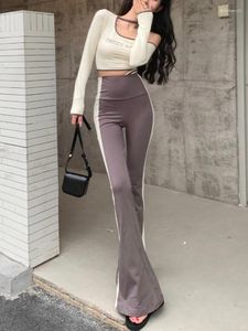 Kvinnors tvåbitar byxor Summer Korean Street Casual Style Set Halter Design Sexig Camisole Sporty Trousers Passar Chic Wide Leg