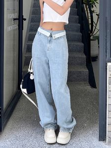 Women's Jeans Bornladies Mom Jean's Baggy High Waist Long Straight Pants Female 2023 Fashion Casual Loose Women Denim Trousers 230422