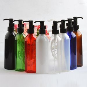 Garrafas de armazenamento 20pcs 250ml de maquiagem vazia bomba de óleo de óleo branco preto garrafa transparente viajar chuveiro shampoo sabonete líquido embalagem de cosméticos